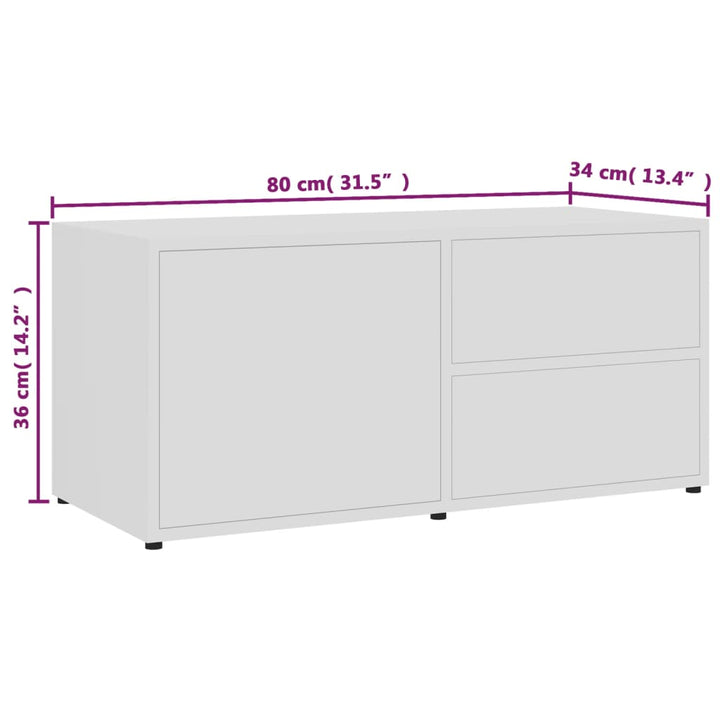 Tv-Schrank 80X34X36 Cm Holzwerkstoff