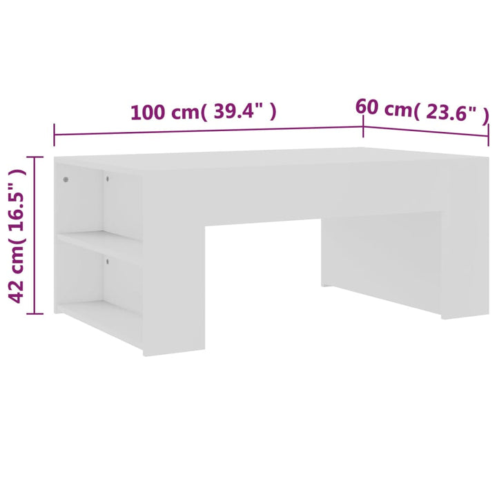 Couchtisch 100X60X42 Cm Holzwerkstoff