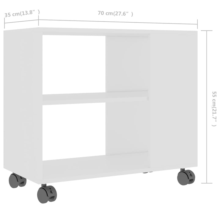 Beistelltisch 70X35X55 Cm Holzwerkstoff