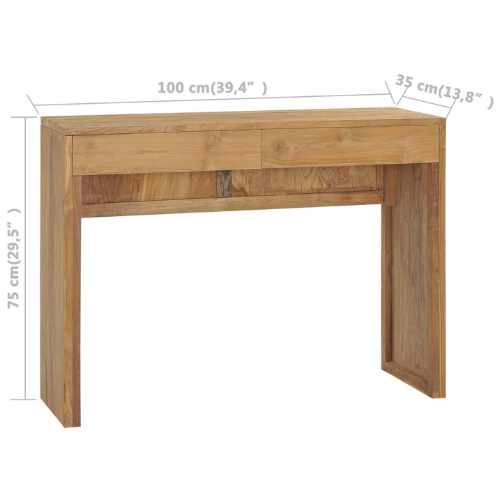 Konsolentisch 100X35X75 Cm Teak Massivholz