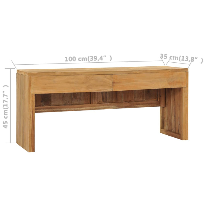 Tv-Schrank 100X35X45 Cm Teak Massivholz