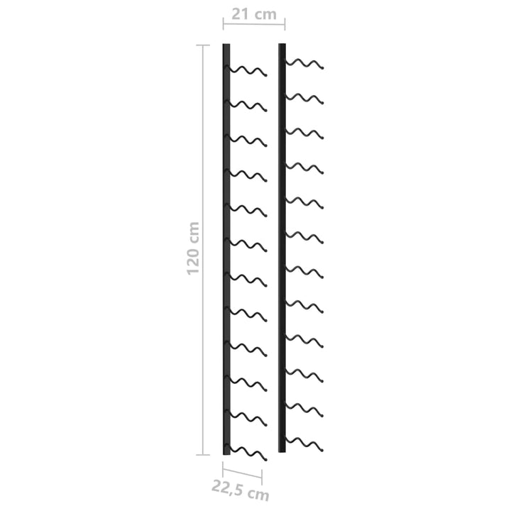 Wand-Weinregal Für 24 Flaschen Eisen