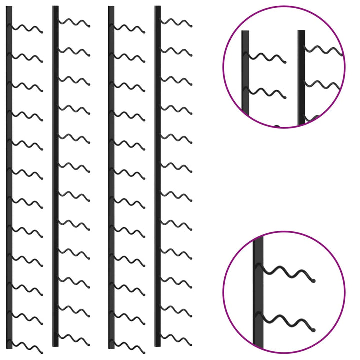 Wand-Weinregale Für 48 Flaschen 2 Stk. Eisen Schwarz