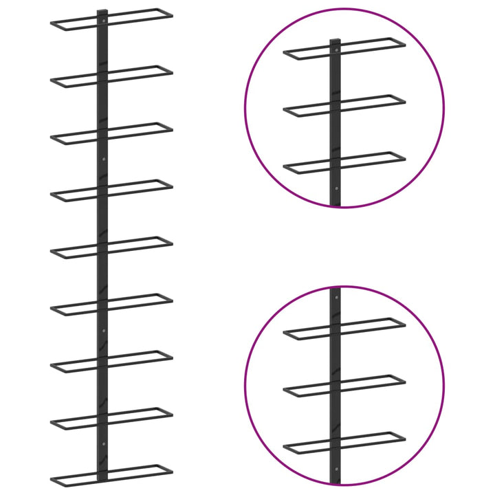 Wand-Weinregal Für 9 Flaschen Eisen