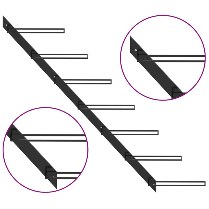 Wand-Weinregal Für 7 Flaschen Metall