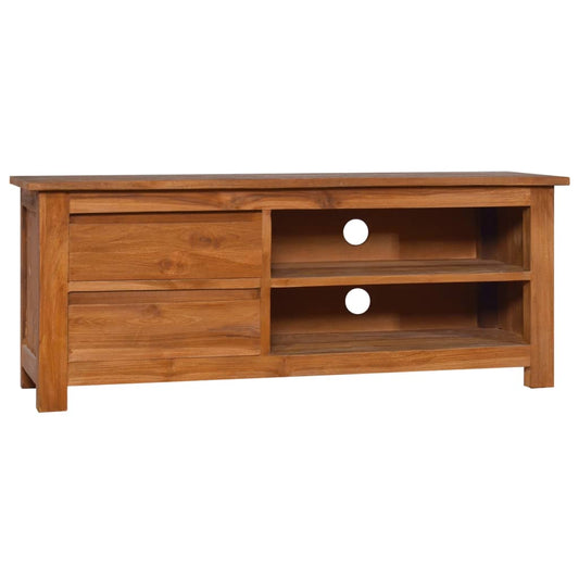 Tv-Schrank 100X30X40 Cm Teak Massivholz Braun