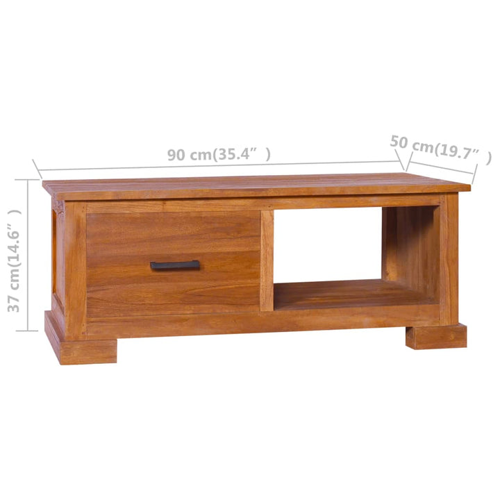 Tv-Schrank 90X50X37 Cm Massivholz Teak