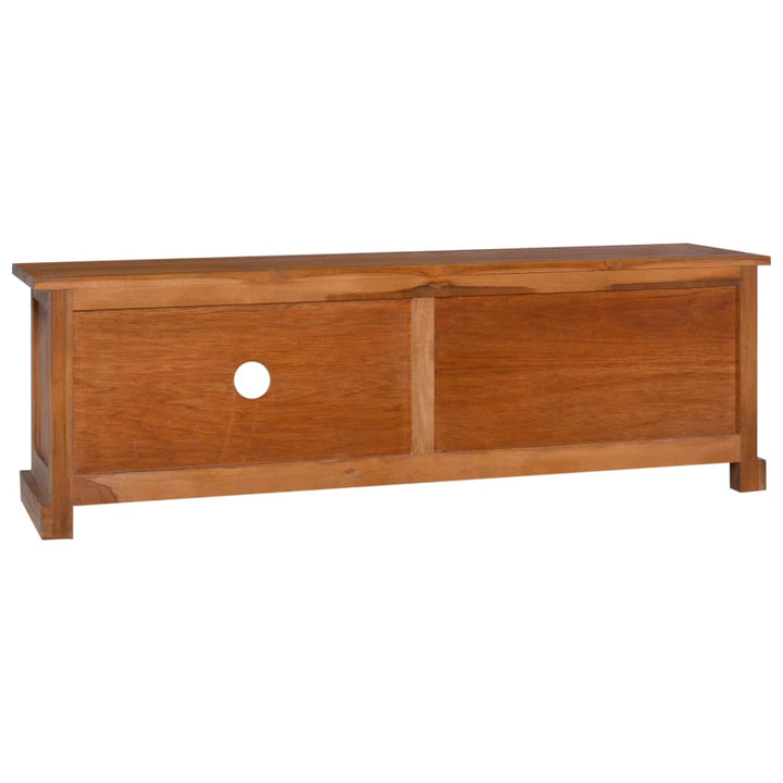 Tv-Schrank 112X30X37 Cm Massivholz Teak