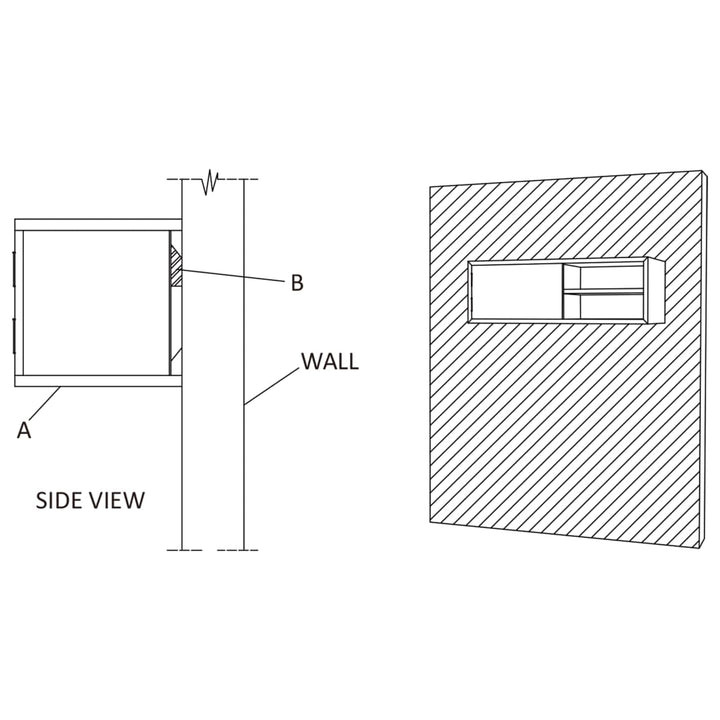 Wand-Tv-Schrank 90X30X Teak Massivholz