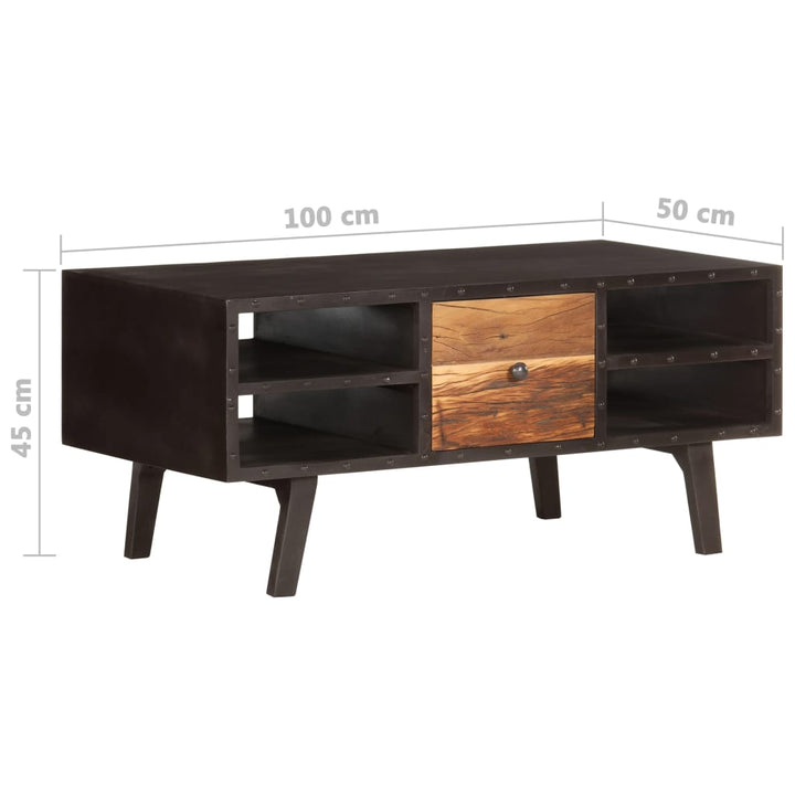 Couchtisch 100X50X45 Cm Altholz Massiv