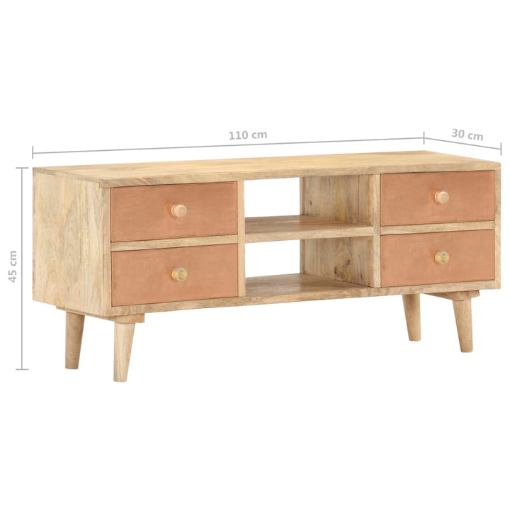 Tv-Schrank 110×30×45 Cm Mango Massivholz