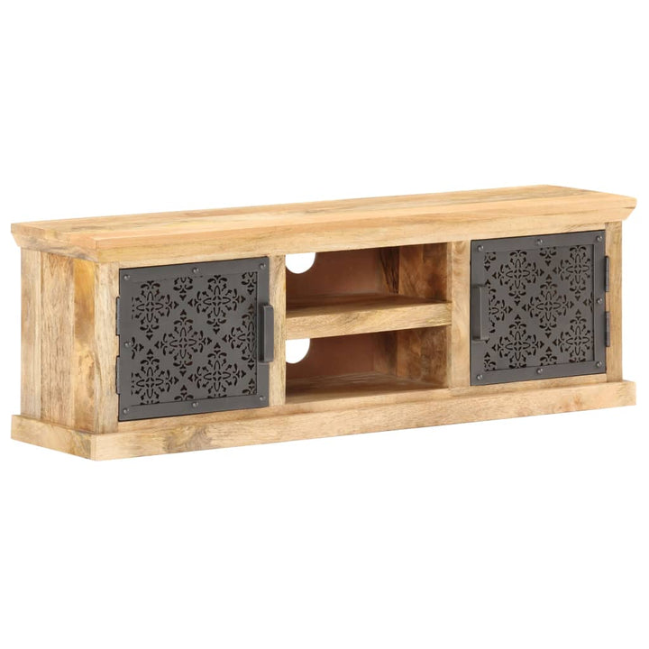 Tv-Schrank Mit Stahltüren 120X30X40 Cm Mango Massivholz