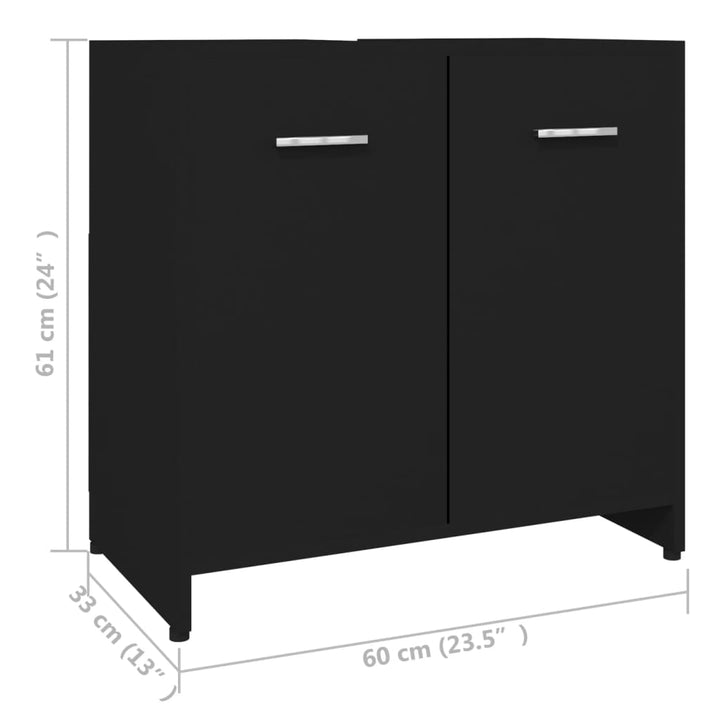 Badezimmerschrank 60X33X61 Cm Holzwerkstoff