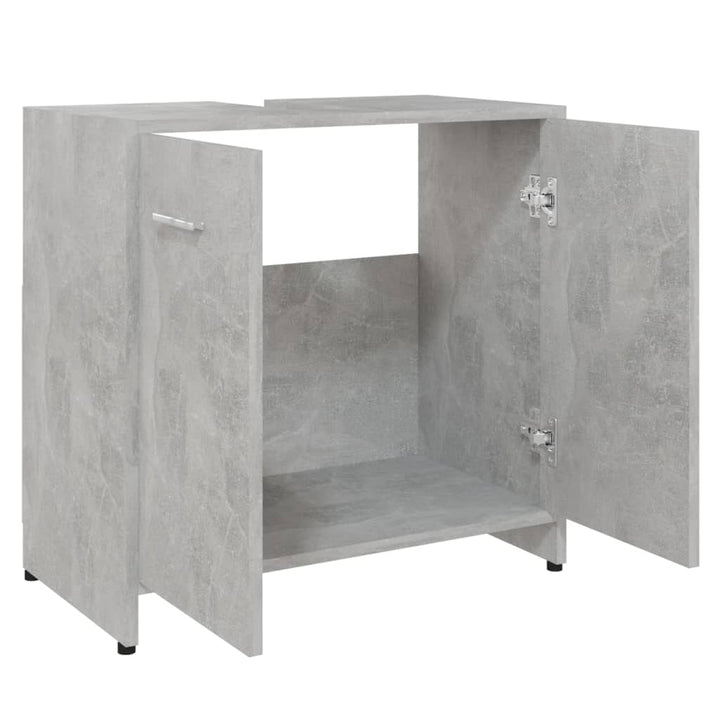 Badezimmerschrank Betongrau 60X33X61 Cm Holzwerkstoff