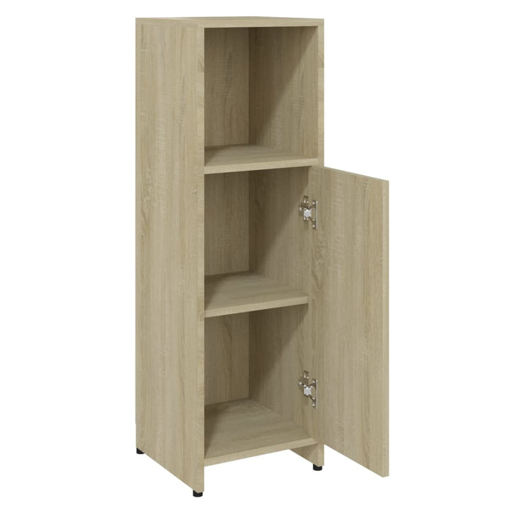 Badezimmerschrank Sonoma-Eiche 30X30X95 Cm Holzwerkstoff