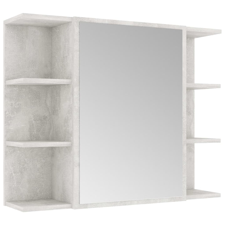 Bad-Spiegelschrank Betongrau 80X20,5X64 Cm Holzwerkstoff