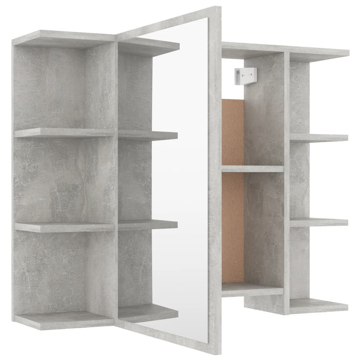 Bad-Spiegelschrank Betongrau 80X20,5X64 Cm Holzwerkstoff