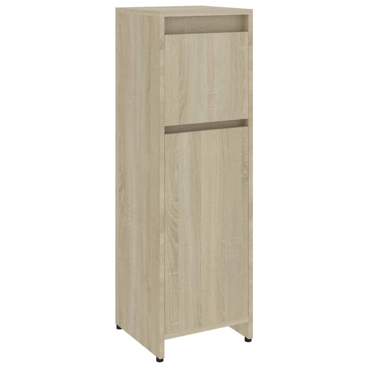 Badezimmerschrank Sonoma-Eiche 30X30X95 Cm Holzwerkstoff