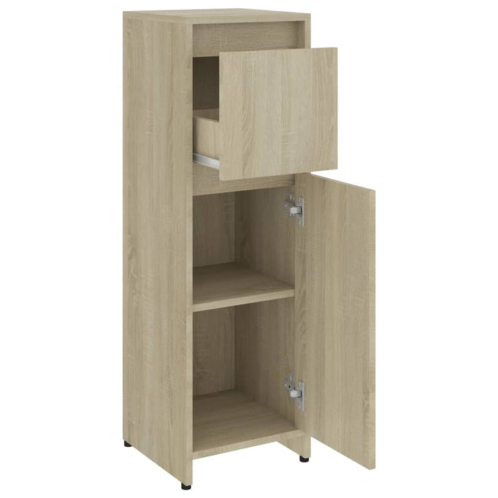 Badezimmerschrank Sonoma-Eiche 30X30X95 Cm Holzwerkstoff