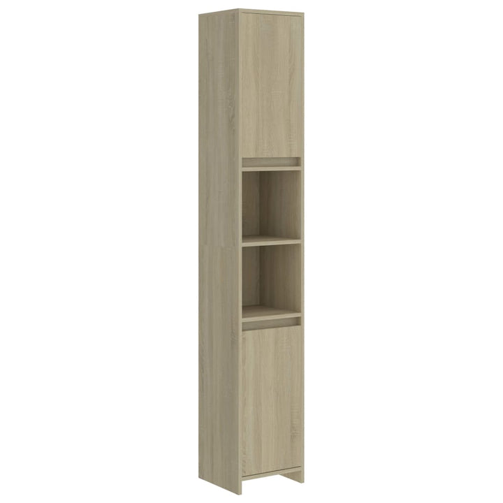 Badezimmerschrank Sonoma-Eiche 30X30X183,5 Cm Holzwerkstoff Sonoma Eiche