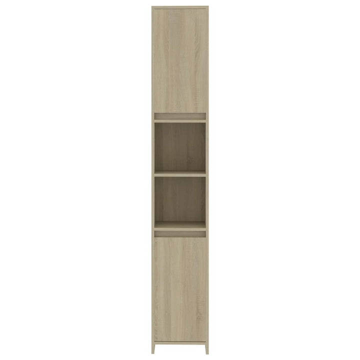 Badezimmerschrank Sonoma-Eiche 30X30X183,5 Cm Holzwerkstoff Sonoma Eiche