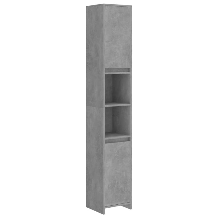 Badezimmerschrank 30X30X183,5 Cm Holzwerkstoff Betongrau