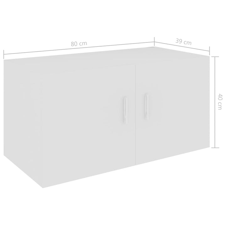 Wandschrank 80 X 39 X 40 Cm Holzwerkstoff