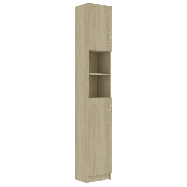 Badezimmerschrank Sonoma-Eiche 32X25,5X190 Cm Holzwerkstoff