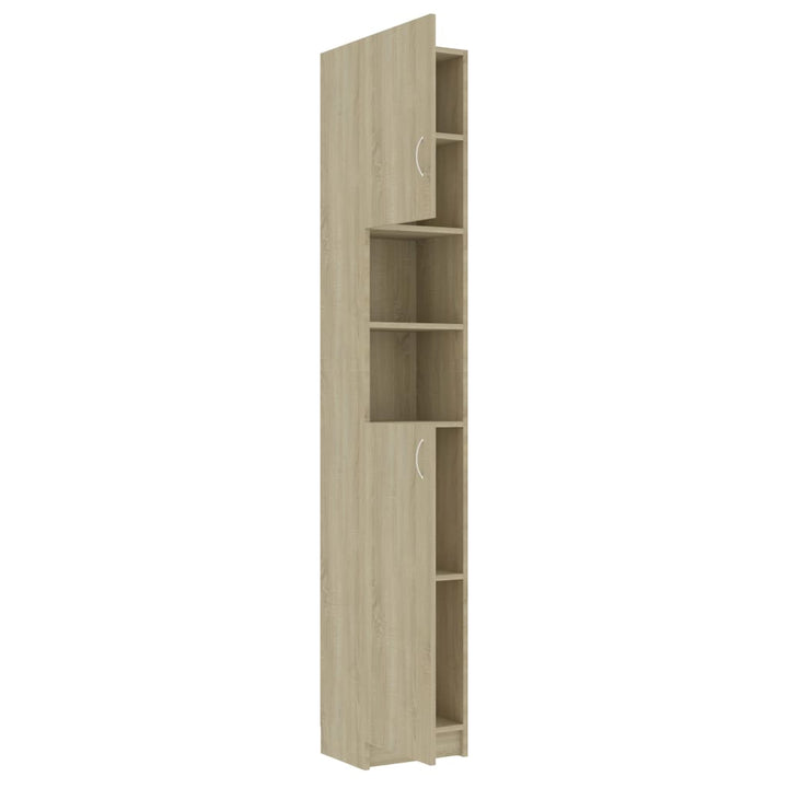 Badezimmerschrank Sonoma-Eiche 32X25,5X190 Cm Holzwerkstoff