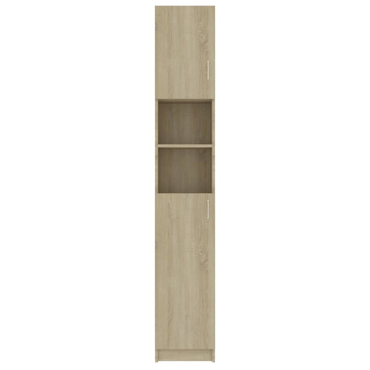 Badezimmerschrank Sonoma-Eiche 32X25,5X190 Cm Holzwerkstoff