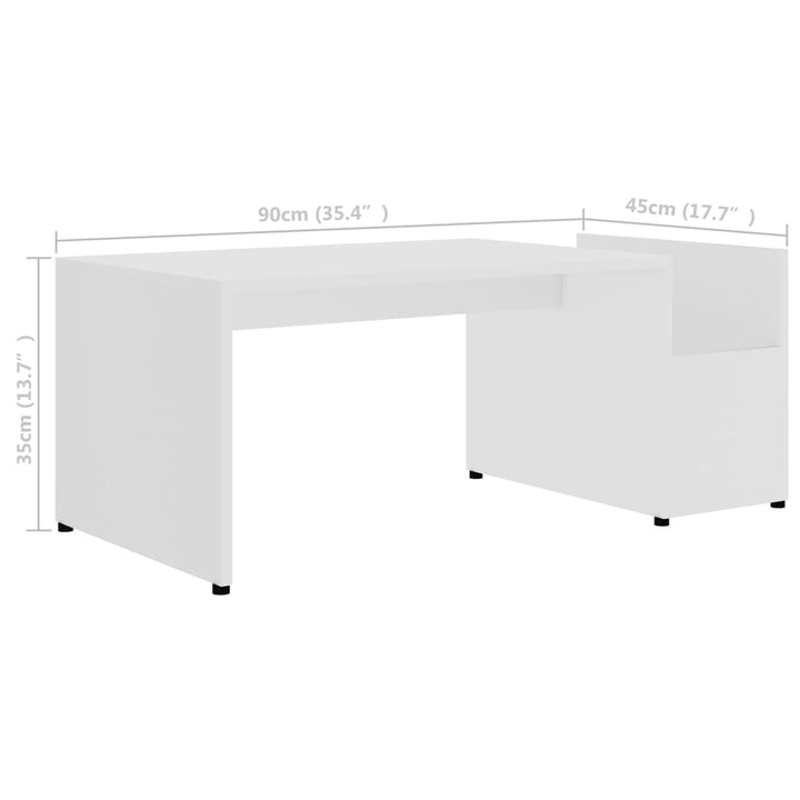 Couchtisch 90X45X35 Cm Holzwerkstoff