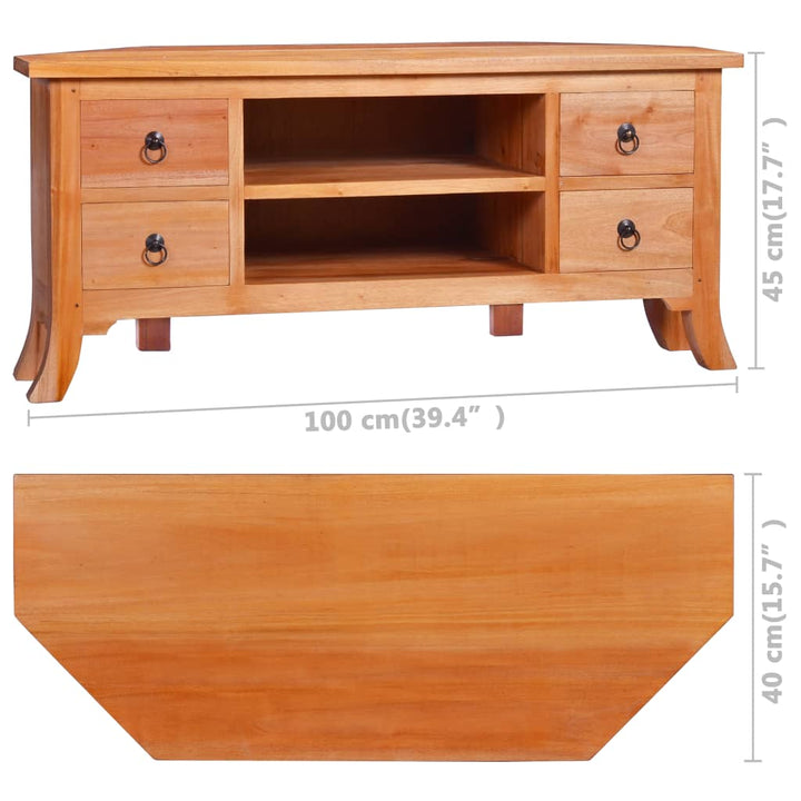 Tv-Schrank 100X40X45 Cm Massivholz Mahagoni