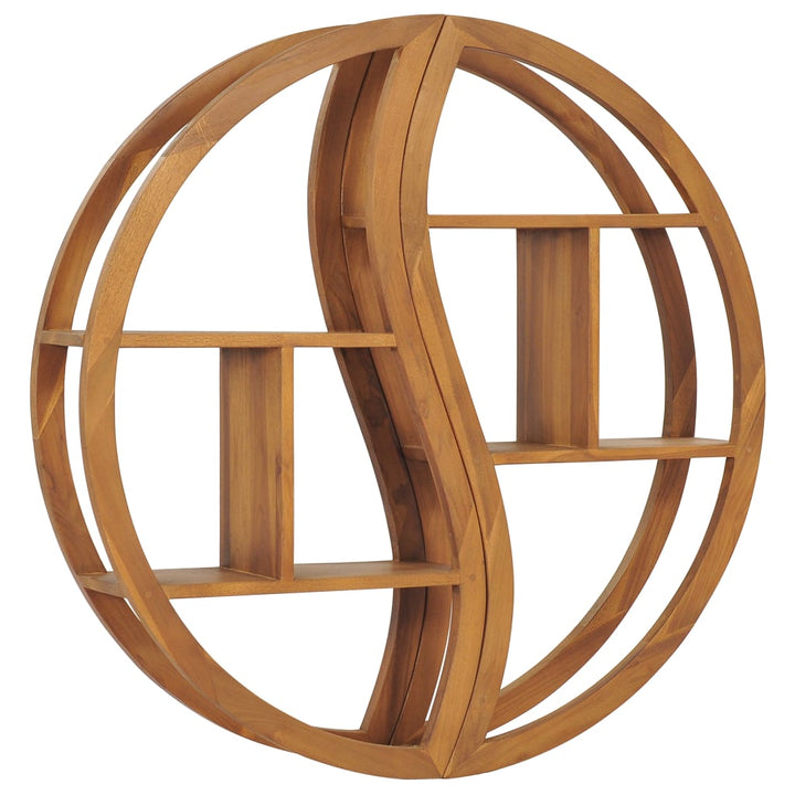 Wandregal Yin Und Yang Teak Massivholz