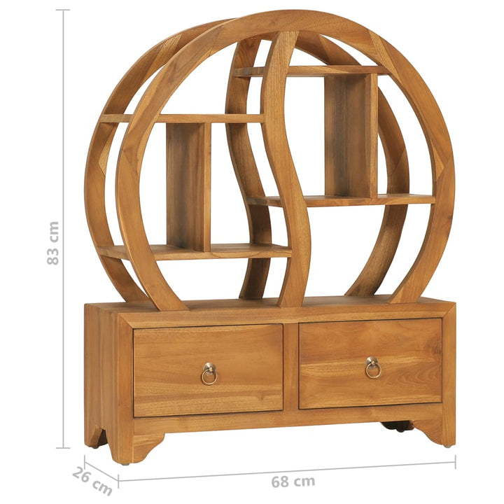 Schrank Mit Yin-Yang-Regal Teak Massivholz