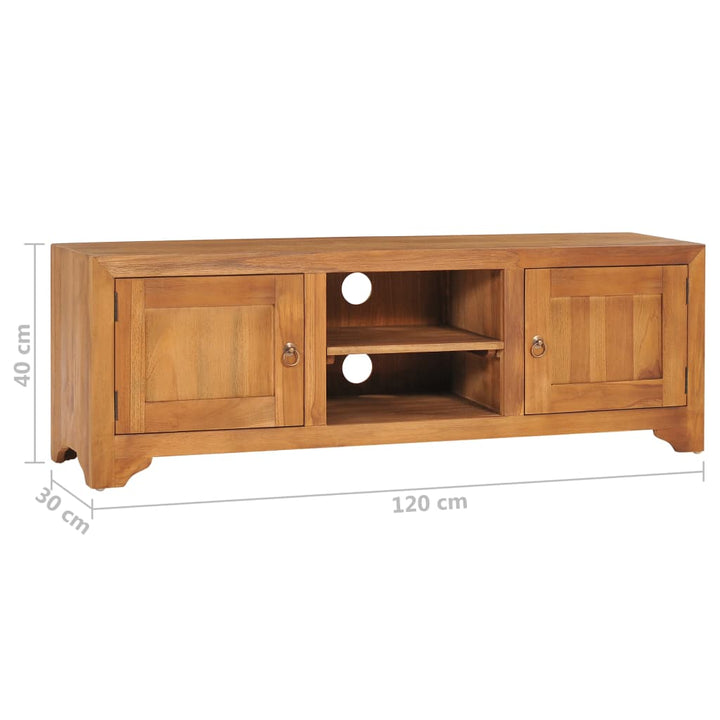 Tv-Schrank 115X30X40 Cm Teak Massivholz