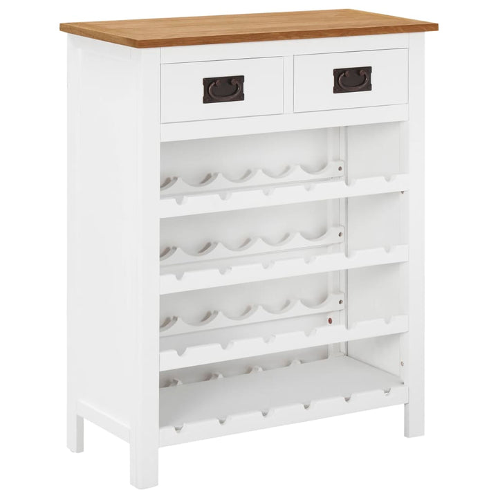 Weinschrank 72X32X90 Cm Massivholz Eiche