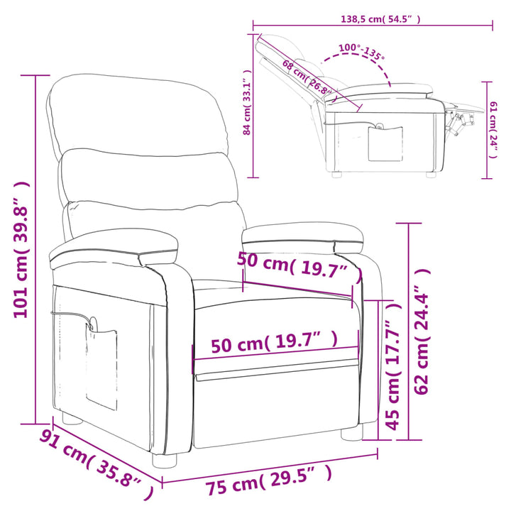 Massagesessel Stoff