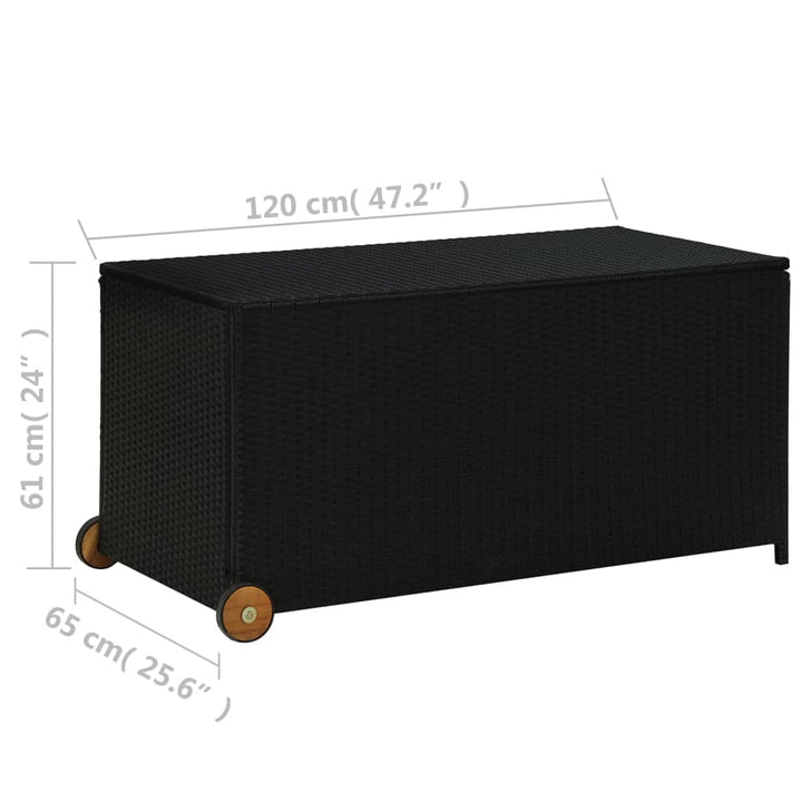 Garten-Auflagenbox 120X65X61 Cm Poly Rattan