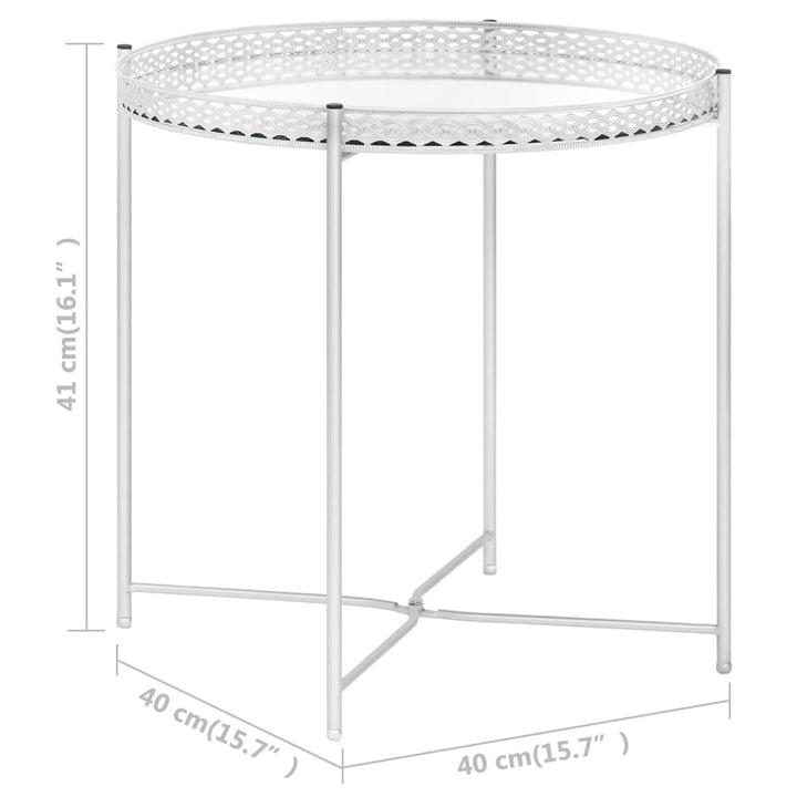 Beistelltisch Silbern 40X40X41 Cm Glas