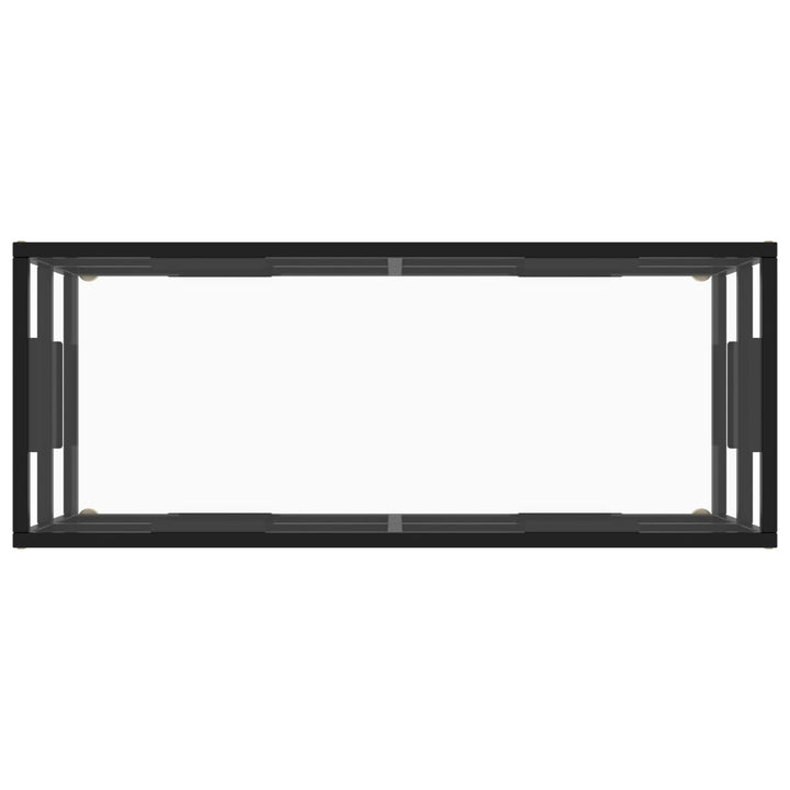 Tv-Schrank Schwarz Mit Hartglas 100X40X40 Cm