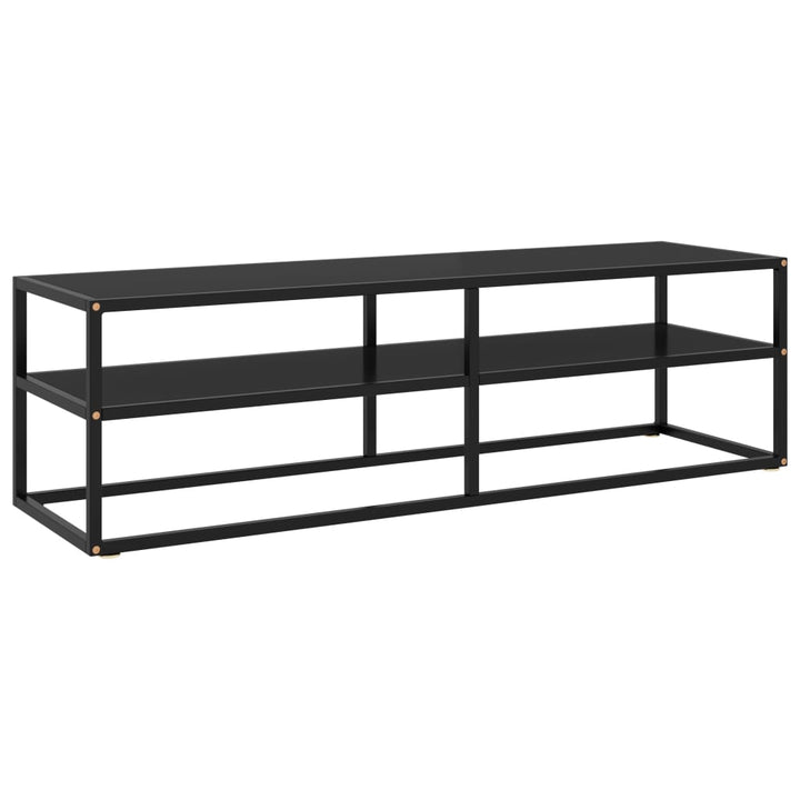 Tv-Schrank Schwarz Mit Hartglas 160X40X40 Cm