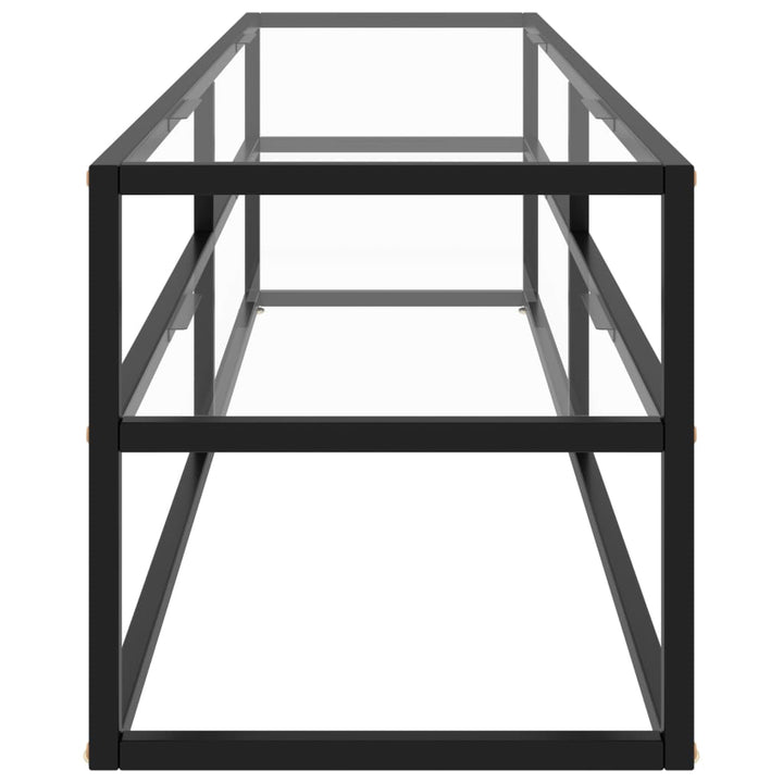 Tv-Schrank Schwarz Mit Hartglas 160X40X40 Cm