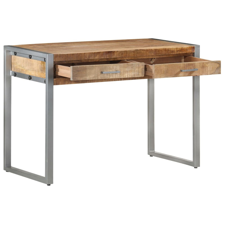 Schreibtisch 108X50X75 Cm Raues Mangoholz