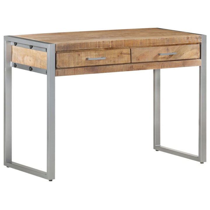 Schreibtisch 108X50X75 Cm Raues Mangoholz