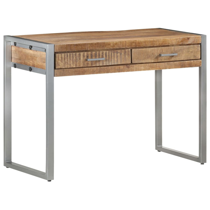 Schreibtisch 108X50X75 Cm Raues Mangoholz