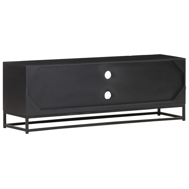 Tv-Schrank 120X30X40 Cm Massivholz Mango Schwarz