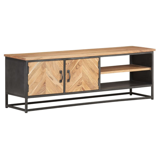 Tv-Schrank 120X30X40 Cm Massivholz Akazie Blau