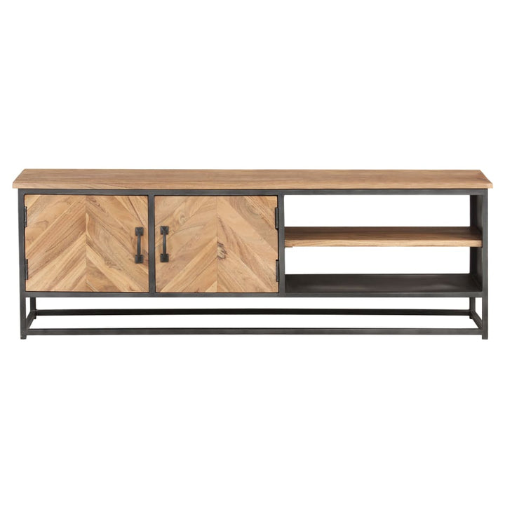 Tv-Schrank 120X30X40 Cm Massivholz Akazie Blau