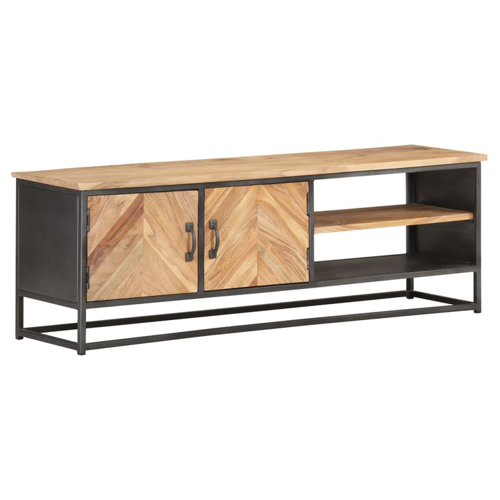 Tv-Schrank 120X30X40 Cm Massivholz Akazie Blau