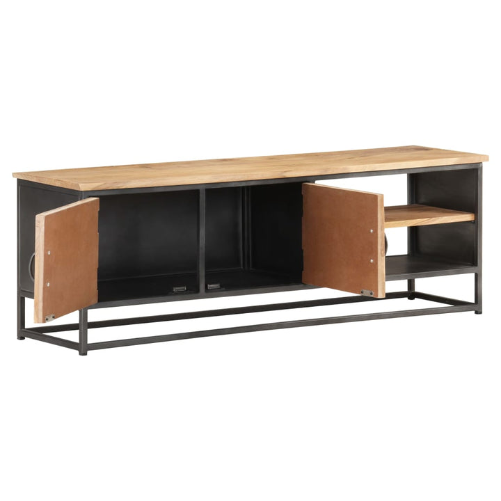 Tv-Schrank 120X30X40 Cm Massivholz Akazie Blau